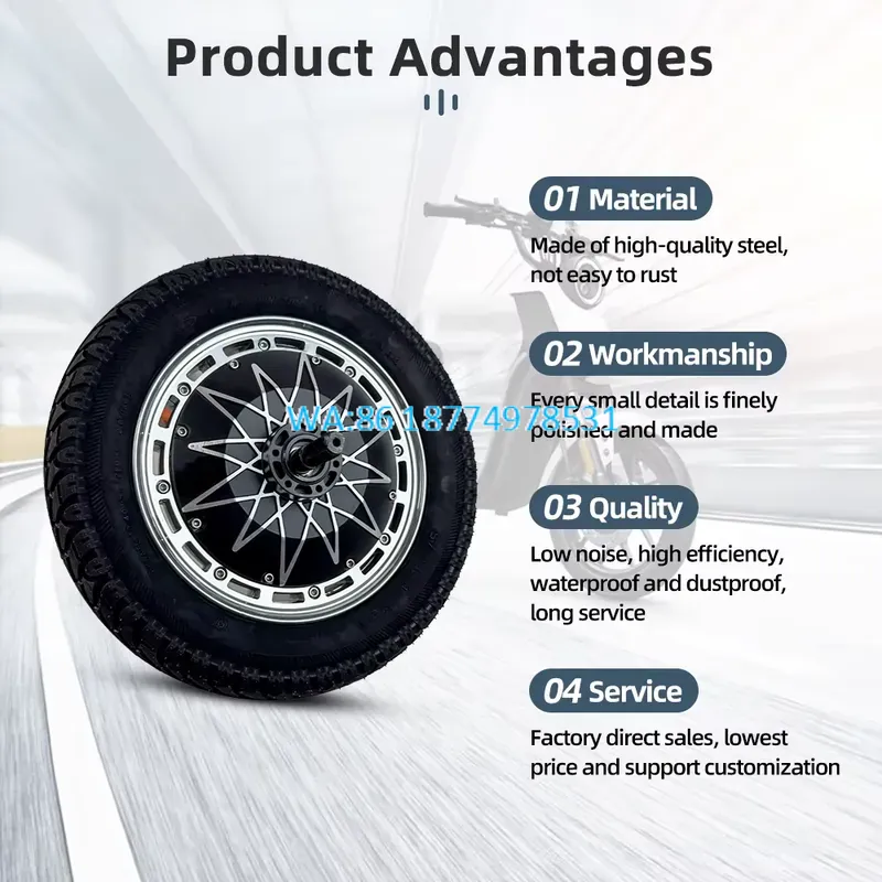 5000W Hub Motor Kit 72V - Zestaw silnika pionowego BLDC 12 cali