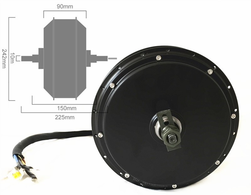 Zestaw do konwersji motocykla  – 5000W Hub Motor Kit 72V recenzja i cena