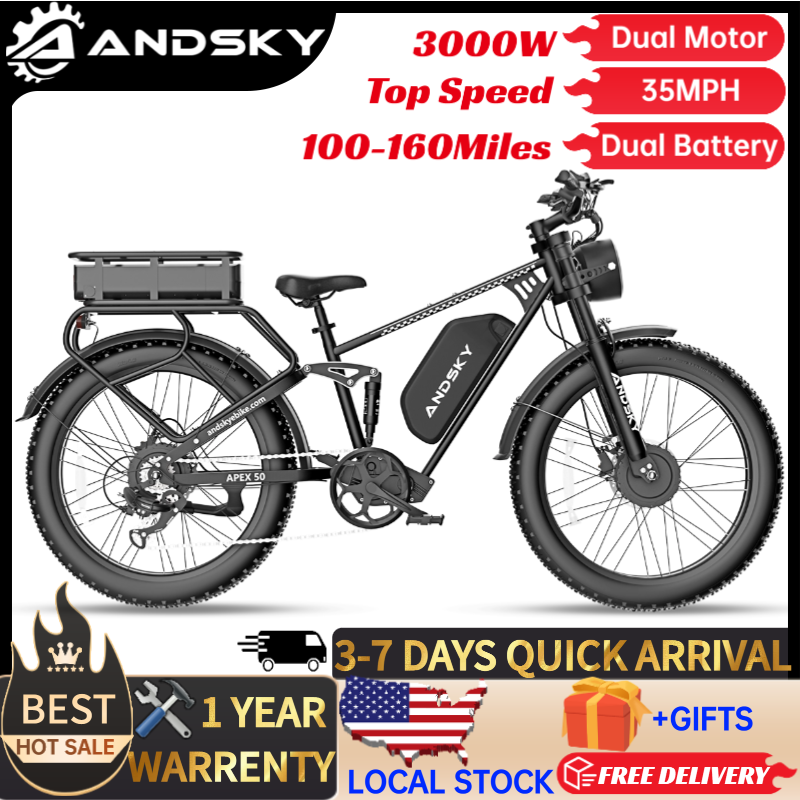 Rower elektryczny ANDSKY Apex5 – 48V 1500W Rear Hub Motor With Battery recenzja i cena