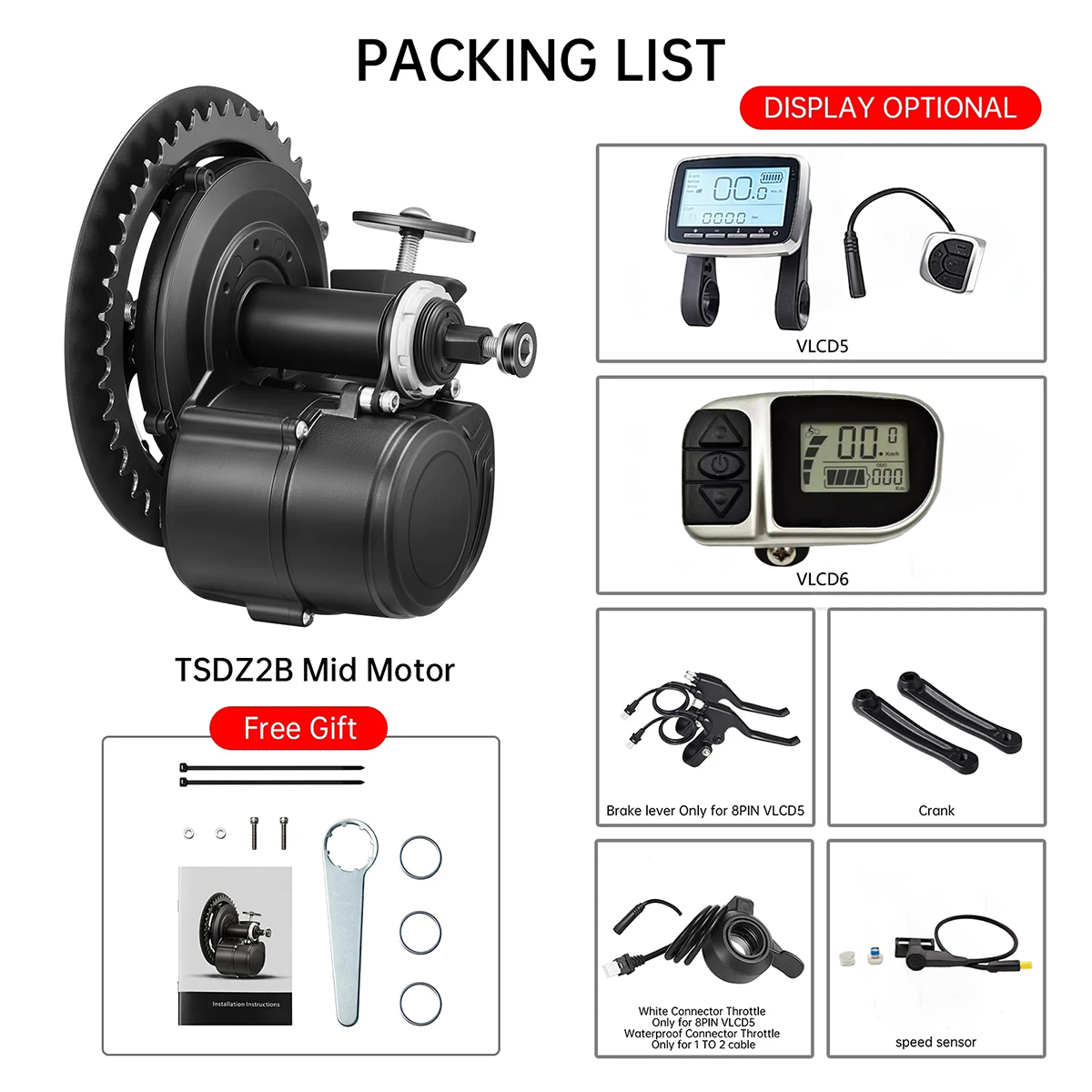 Silnik elektryczny TONGSHENG T – Torque Sensor Mid Drive Motor Kit recenzja i cena